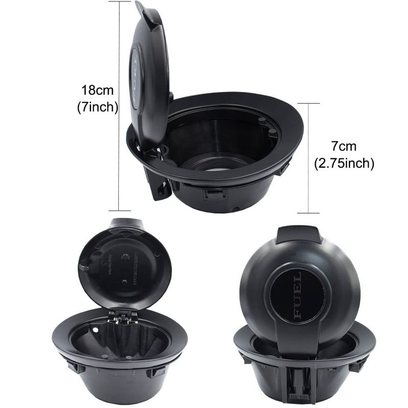 MOCW Fuel Filler Door 68250120AA Fuel Gas Cover Door Vapor Edition Matte Black Compatible with Dodge Challenger 2008-2023 - Image 2