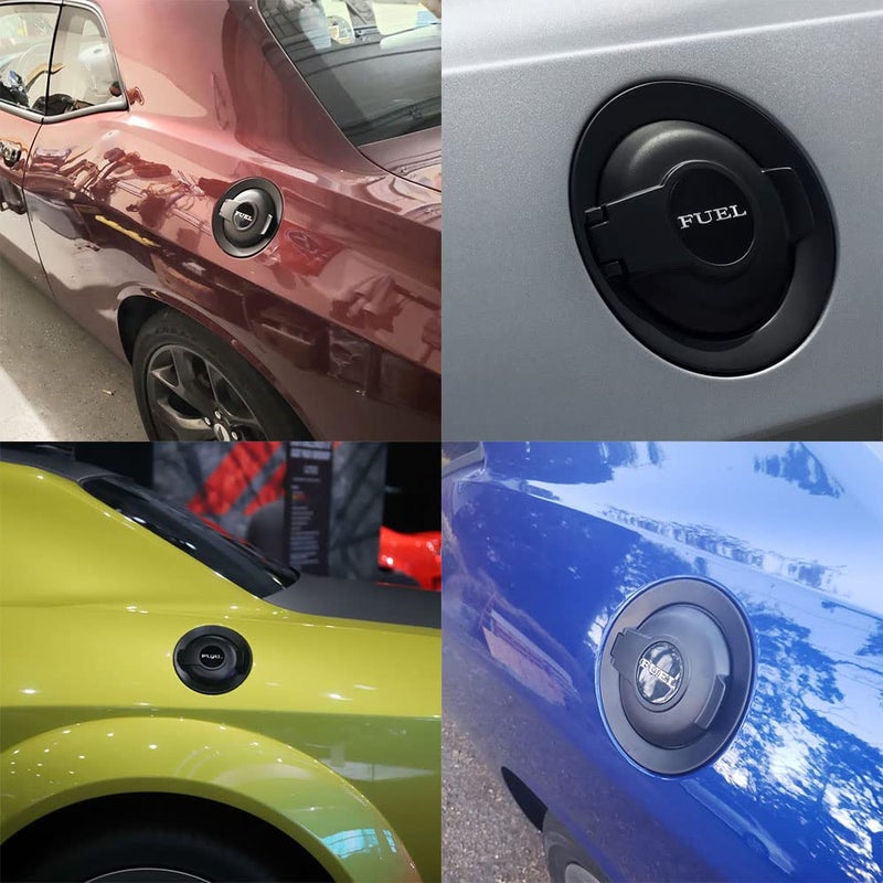 MOCW Fuel Filler Door 68250120AA Fuel Gas Cover Door Vapor Edition Matte Black Compatible with Dodge Challenger 2008-2023 - Image 5