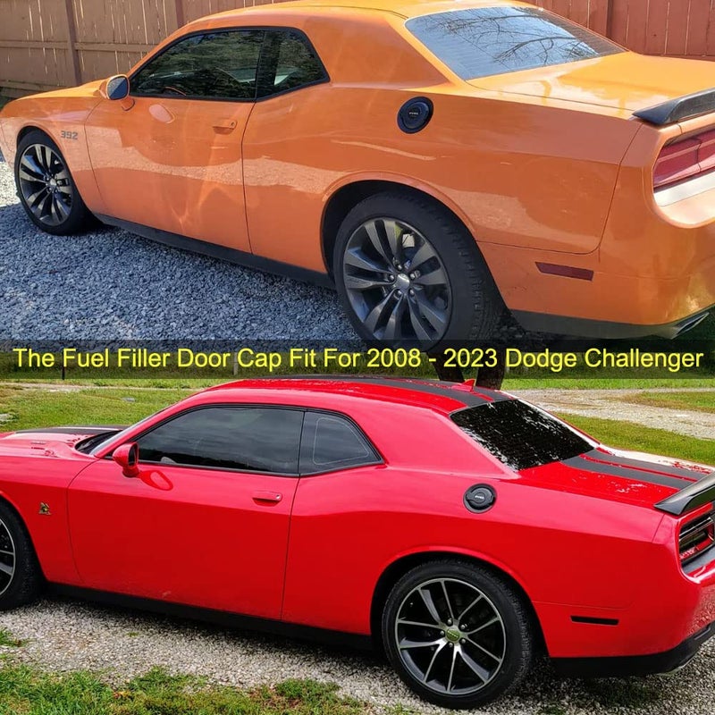 MOCW Fuel Filler Door 68250120AA Fuel Gas Cover Door Vapor Edition Matte Black Compatible with Dodge Challenger 2008-2023 - Image 4