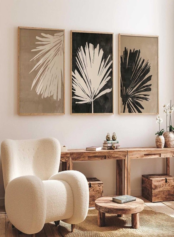HOTHOUSE Abstract Floral Art Home Decoration Paintings With Frame For Living Room Bed Room Hotel Wall Decor Digital Reprint Set of 3 (13X17 inch) - Image 5