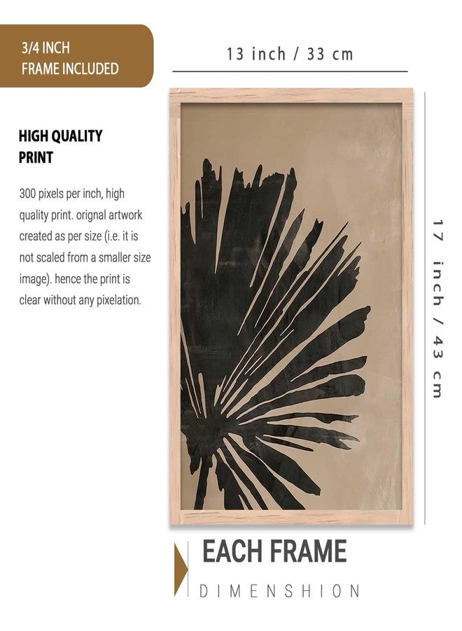 HOTHOUSE Abstract Floral Art Home Decoration Paintings With Frame For Living Room Bed Room Hotel Wall Decor Digital Reprint Set of 3 (13X17 inch) - Image 2