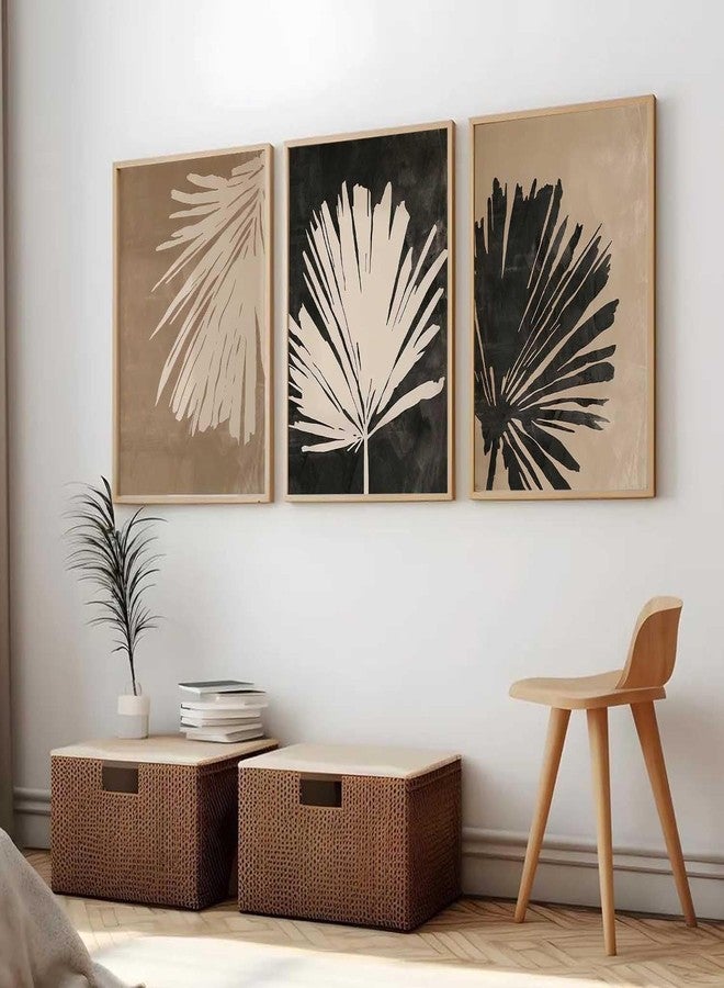 HOTHOUSE Abstract Floral Art Home Decoration Paintings With Frame For Living Room Bed Room Hotel Wall Decor Digital Reprint Set of 3 (13X17 inch) - Image 4