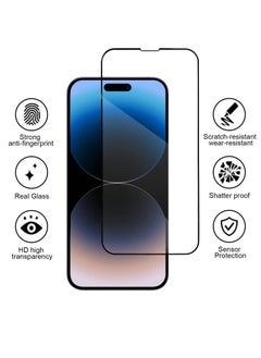 Houmt iPhone 14 Pro Max Screen Protector 9D Tempered Glass 9H Hardness HD Clear Case-friendly Shatterproof Protection Auto-alignment Frame 6.7 inch  - Image 2