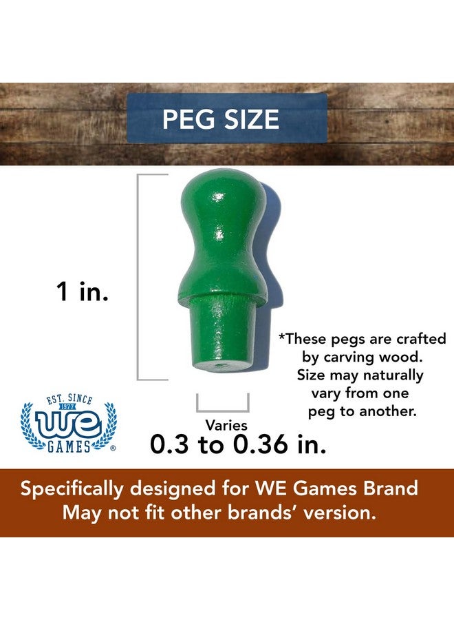 WE Games Replacement Wooden Pegs for Chinese Checkers - Image 2