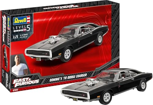 Revell Fast Furious Doms 1970 Dodge Charger 125 Car Model Kit - Image 1