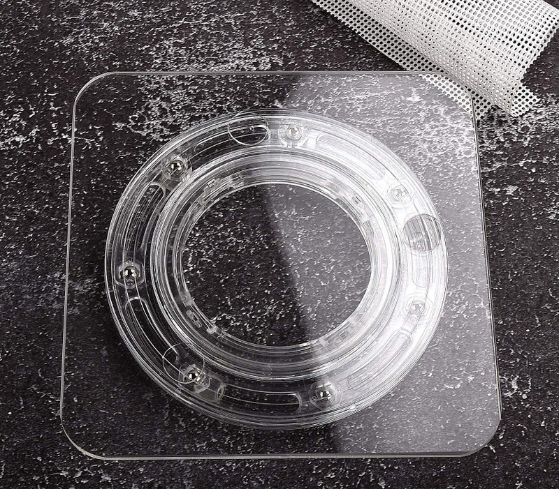 S SANGLE SOPFFY 7 Clear Cookie Decorating Turntable with NonSlip Mat San SOP Acrylic Bearing Base with Square Clear TopIcing Your Cookies  Cupcakes Easier 