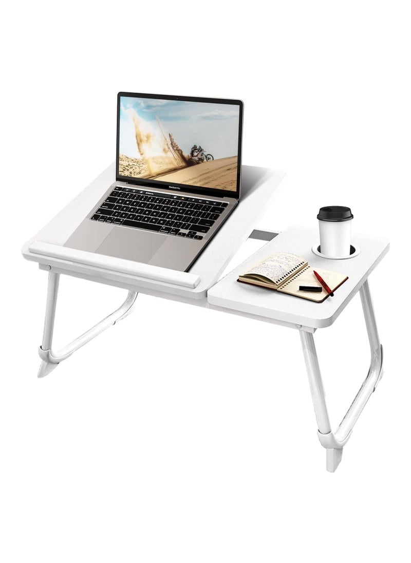 Vparty Laptop Desk for Bed or Couch – Adjustable Laptop Stand with Cup Holder, Portable Bed Desk, Ergonomic Workstation for Home, Office, Reading, Writing, and Eating, Convenient Lap Desk for Comfortable Use  - Image 1