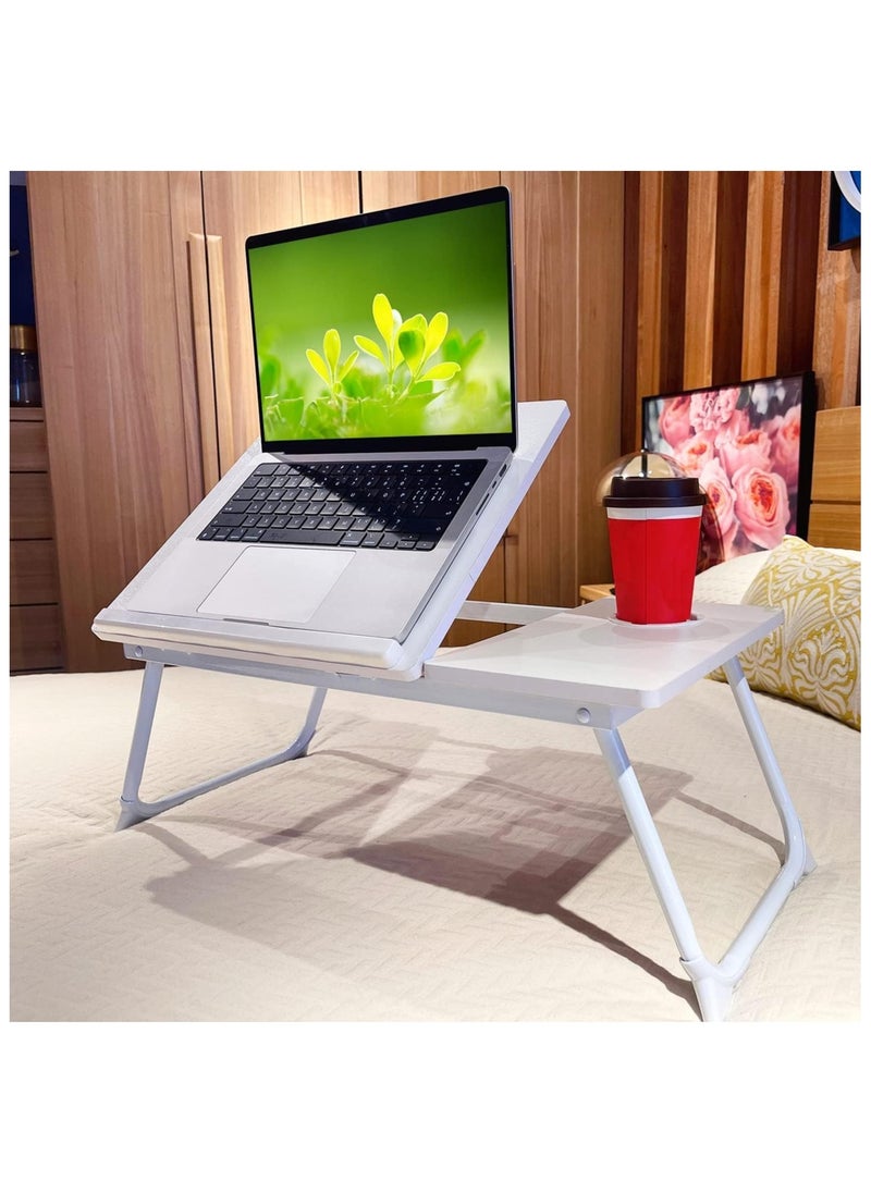 Vparty Laptop Desk for Bed or Couch – Adjustable Laptop Stand with Cup Holder, Portable Bed Desk, Ergonomic Workstation for Home, Office, Reading, Writing, and Eating, Convenient Lap Desk for Comfortable Use  - Image 2