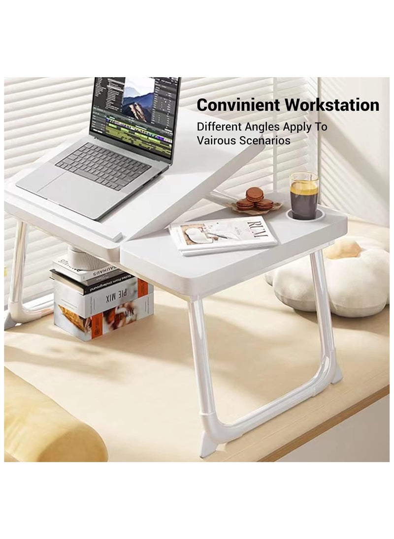 Vparty Laptop Desk for Bed or Couch – Adjustable Laptop Stand with Cup Holder, Portable Bed Desk, Ergonomic Workstation for Home, Office, Reading, Writing, and Eating, Convenient Lap Desk for Comfortable Use  - Image 3