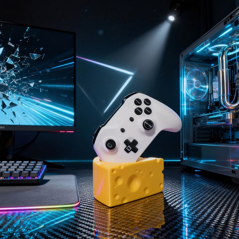 حامل مقبض الجبن العلاجي أصفر رف تخزين لألعاب PS4 PS5 Xbox One - Image 4