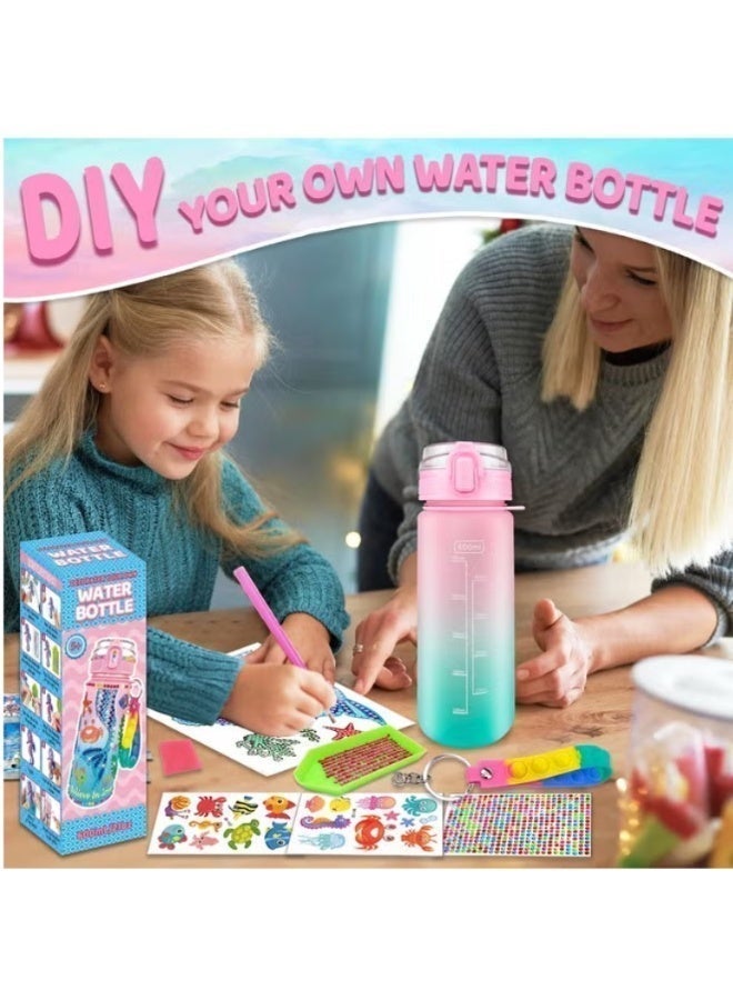 Decorate Your Own Water Bottle Kits for Girls, Fun Arts & Crafts Gift Toys for Ages 5+, Gem Painting Crafts, Fun Arts and Crafts Gifts Toys for Girls Birthday Christmas - Image 2