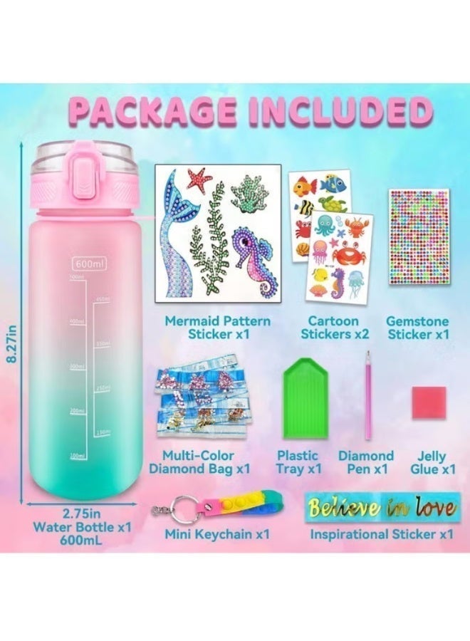 Decorate Your Own Water Bottle Kits for Girls, Fun Arts & Crafts Gift Toys for Ages 5+, Gem Painting Crafts, Fun Arts and Crafts Gifts Toys for Girls Birthday Christmas - Image 4