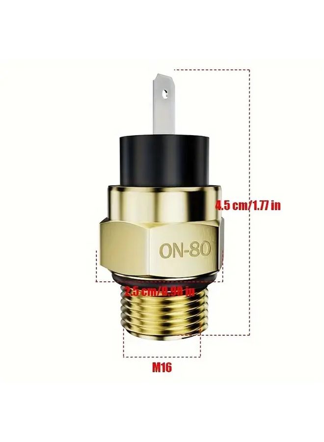 M16 80D Water Temperature Sensor Thermo Switch 80 85 Degree Radiator Cooling Fan Control - Image 2