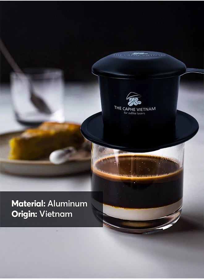The Caphe Vietnam Coffee Phin Filter - Made with Aluminium | Black Vietnamese Phin Filter | Drip Coffee Maker | Reusable Filters  - Image 4