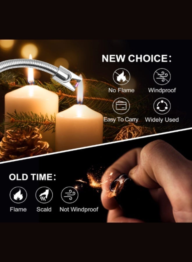 USB Rechargeable Plasma Electric Lighter, Windproof Long Neck Lighter for Kitchen, Candles, Gas Stove, BBQ, and Camping - Image 2