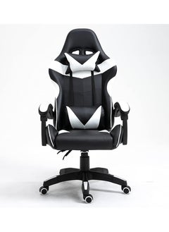 Extra Gaming Chair Adjustable Computer Chair PC Office PU Leather High Back Lumbar Support comfortable armrest Headrest silver and Black  - Image 2