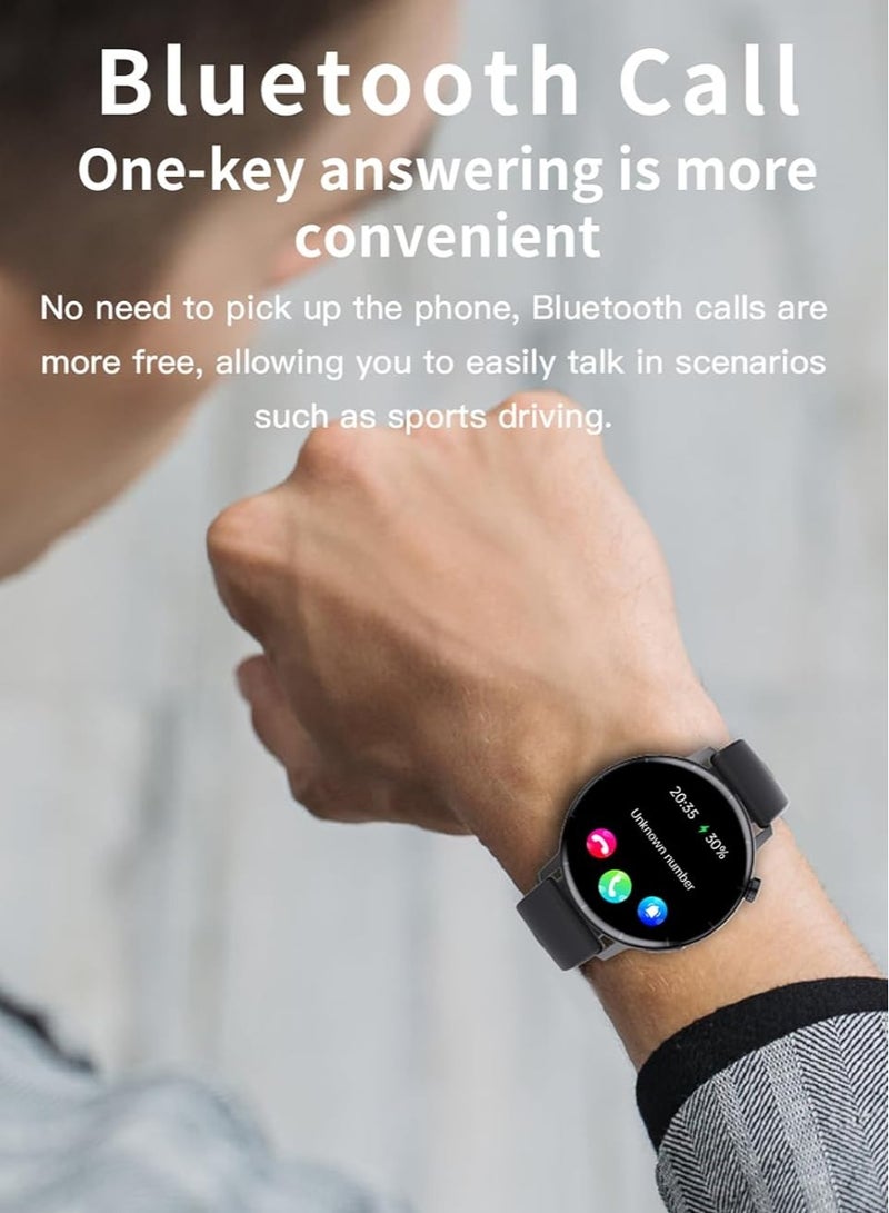 ECG + PPG Smart Wristband Fitness Tracker for Women Men,  Calorie Blood Bluetooth Calling, Non-invasive,  Glucose Monitor, Uric Acid and Monitor Health Smartband (Black)  - Image 3