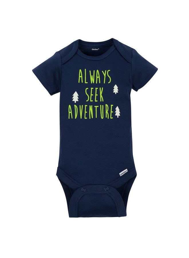 Gerber Gerber Baby Boys 5-Pack Short Sleeve Variety Onesies Bodysuits Hedgehog 6-9 Months  - Image 3