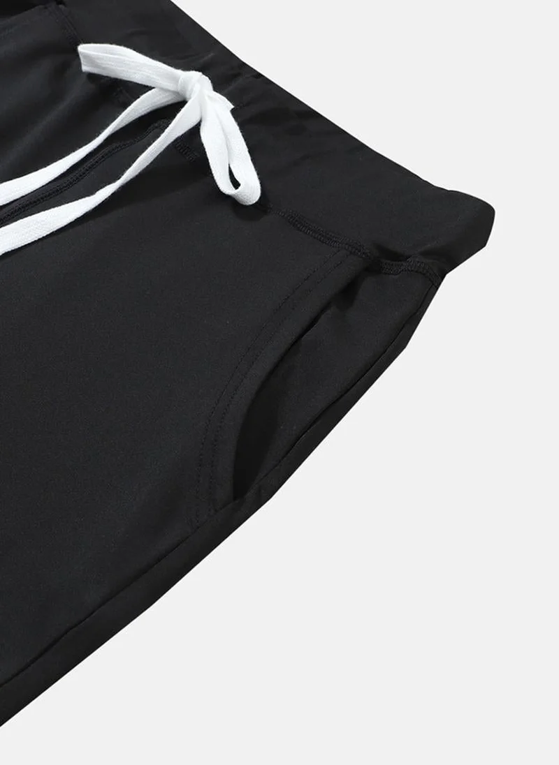 يونيكي Black Solid Jogger Trouser