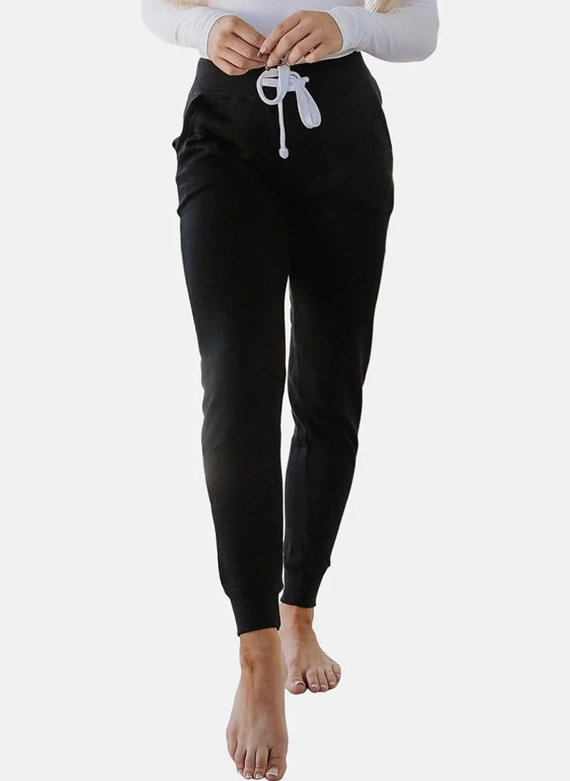 يونيكي Black Solid Jogger Trouser