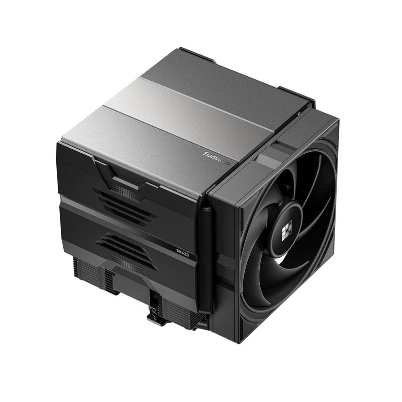Sudokoo SK620 AM5 مبرد هواء: مبرد وحدة المعالجة المركزية ذو برجين مزود بـ 6 أنابيب حرارية وخاص بمنصة AM5 - مبرد كمبيوتر يحتوي على مراوح هادئة من نوع FDB PWM بقطر 120 مم ومثبت سريع. - Image 1