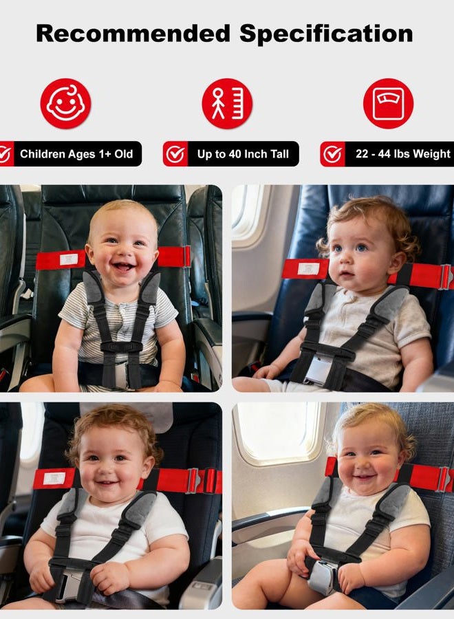 Duythy Child Airplane Safety Travel Harness Travel Accessories for Kids Baby Safety Travel Restraints Leash Safety Harness for Aviation Travel Use - Image 5