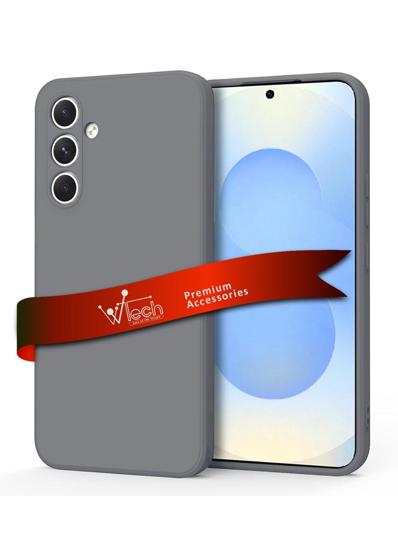 Wtech Samsung Galaxy S25 2025 Premium Soft Liquid Silicone Case Cover - Grey - Image 1