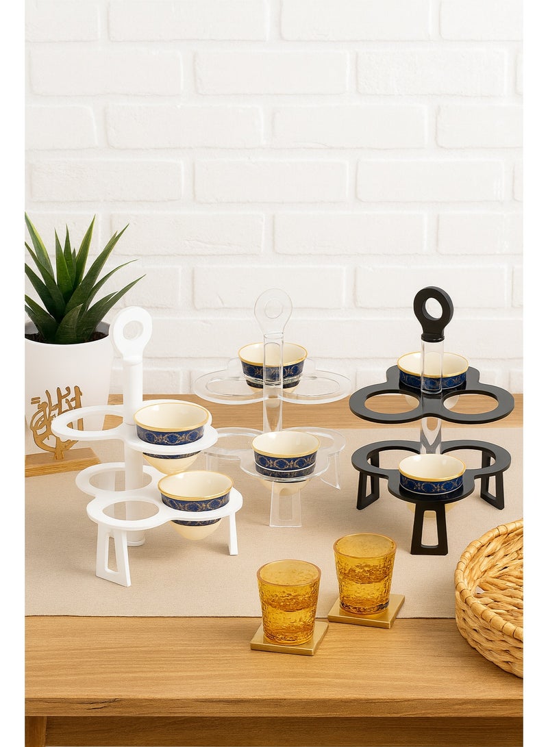 Bayti H.H. Royal Finjan Stand for 6 Cups – Decorative Display Rack for Arabic Coffee Cups, Elegant Countertop Holder - Image 1