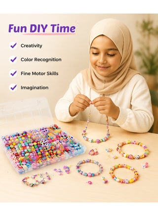 480 PCS Polymer Clay Beads Kit with 24 Cute Styles, DIY Bracelet & Jewelry Making Set for Necklaces, Earrings and Crafts, Creative Gift for Girls & Kids - view 3