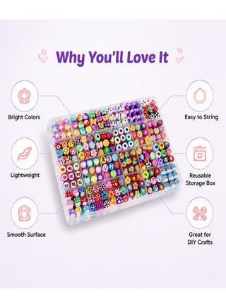 480 PCS Polymer Clay Beads Kit with 24 Cute Styles, DIY Bracelet & Jewelry Making Set for Necklaces, Earrings and Crafts, Creative Gift for Girls & Kids - view 4