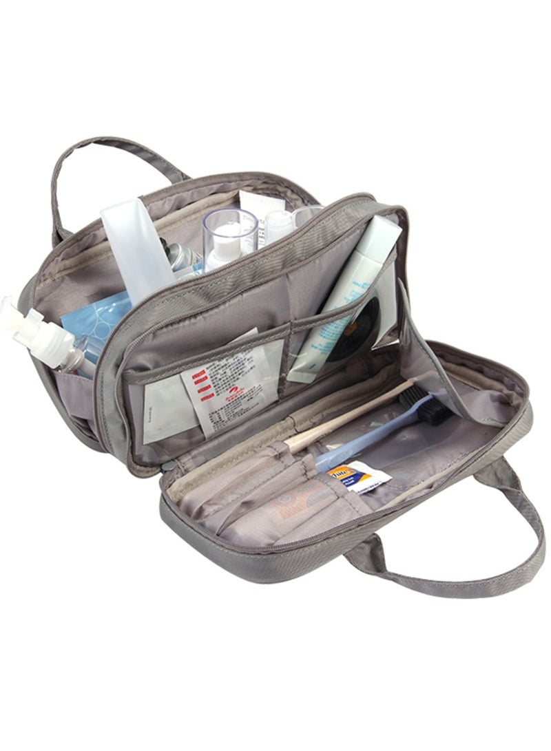 ديسكفري حقائب أدوات الزينة للسفر للمكياج ومستحضرات التجميل والحلاقة مع مقصورات منفصلة، ​​جودة ومتانة ممتازة، حقيبة سفر متعددة الأغراض، حقيبة تخزين للسفر، حقيبة تخييم - Image 2