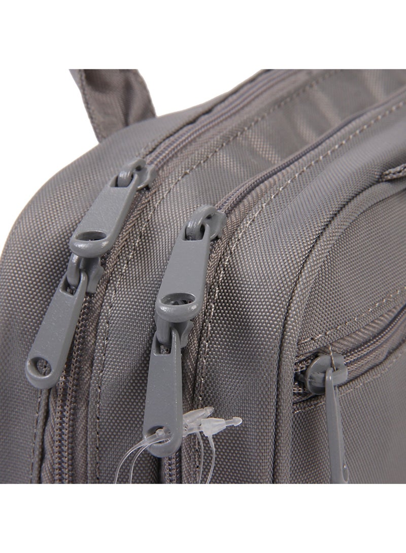 ديسكفري حقائب أدوات الزينة للسفر للمكياج ومستحضرات التجميل والحلاقة مع مقصورات منفصلة، ​​جودة ومتانة ممتازة، حقيبة سفر متعددة الأغراض، حقيبة تخزين للسفر، حقيبة تخييم - Image 3