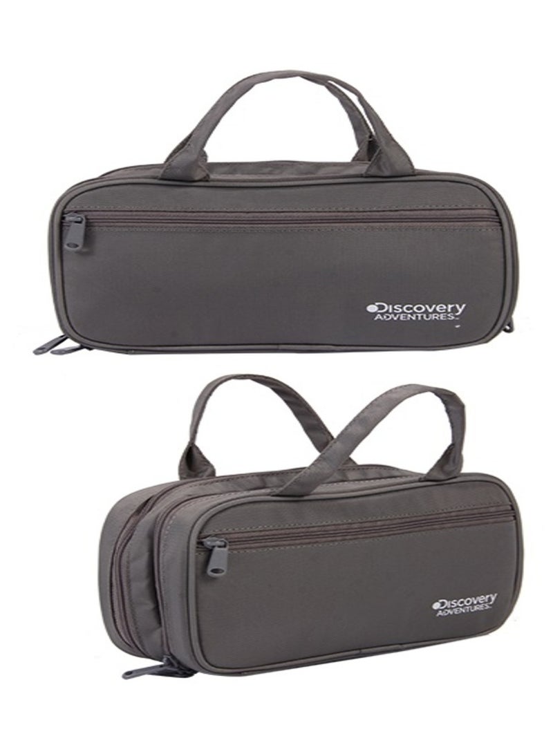 ديسكفري حقائب أدوات الزينة للسفر للمكياج ومستحضرات التجميل والحلاقة مع مقصورات منفصلة، ​​جودة ومتانة ممتازة، حقيبة سفر متعددة الأغراض، حقيبة تخزين للسفر، حقيبة تخييم - Image 4