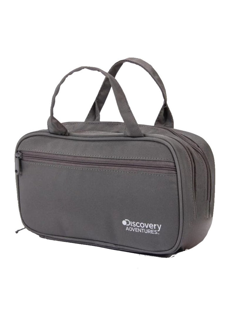 ديسكفري حقائب أدوات الزينة للسفر للمكياج ومستحضرات التجميل والحلاقة مع مقصورات منفصلة، ​​جودة ومتانة ممتازة، حقيبة سفر متعددة الأغراض، حقيبة تخزين للسفر، حقيبة تخييم - Image 1