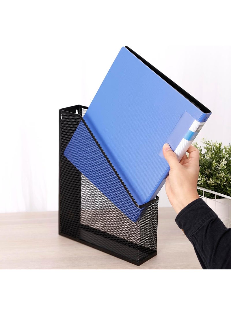 Metal file holder for organizing files and papers, black - Image 1