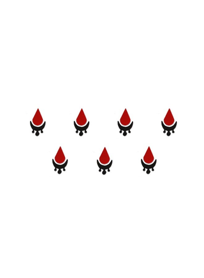 Comet Busters Black And Red Beautiful Bindis (8Mm) (Bv821) - Image 1