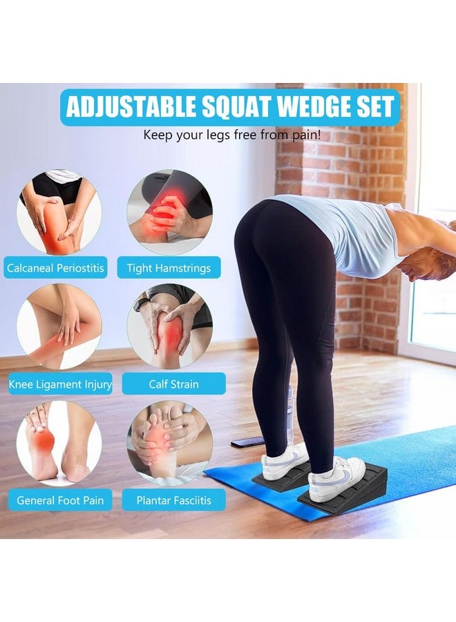 Proberos مجموعة بروبيروس® لرفع القرفصاء من 3 قطع، لوح مائل قابل للتعديل للقرفصاء وتمديد الساق، كتل يوغا غير قابلة للانزلاق، معدات تمارين EPP المتينة لتدريب القوة، ملحقات لياقة بدنية متعددة الاستخدامات - Image 4