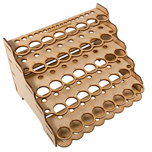 The Broken Token Modular Paint Rack w/ 26mm Holes - Multiple Organizer for Paint Bottles, Pots, and Brushes in Tiered Layout - Customize Your Pieces with Easy Organization & Access - Image 3