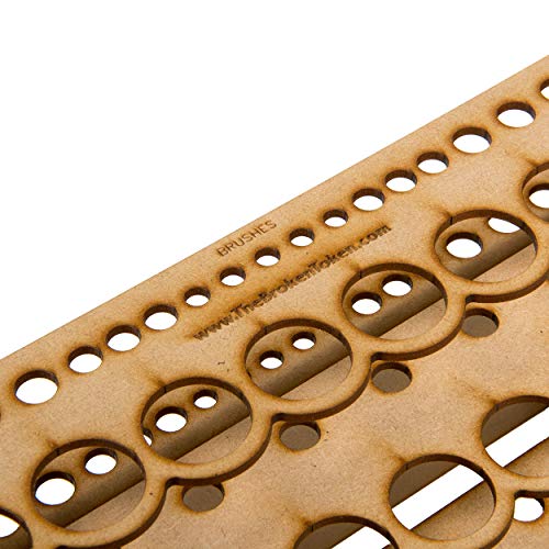 The Broken Token Modular Paint Rack w/ 26mm Holes - Multiple Organizer for Paint Bottles, Pots, and Brushes in Tiered Layout - Customize Your Pieces with Easy Organization & Access - Image 5