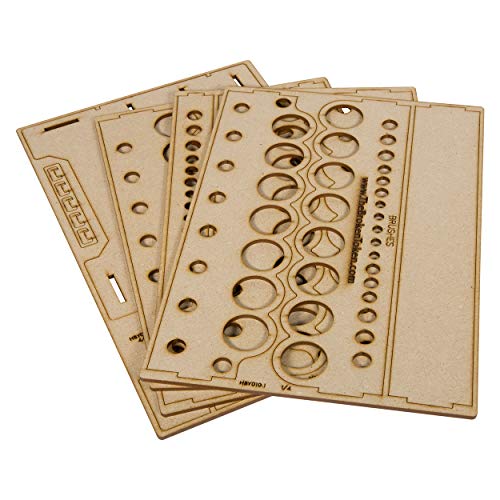The Broken Token Modular Paint Rack w/ 26mm Holes - Multiple Organizer for Paint Bottles, Pots, and Brushes in Tiered Layout - Customize Your Pieces with Easy Organization & Access - Image 2