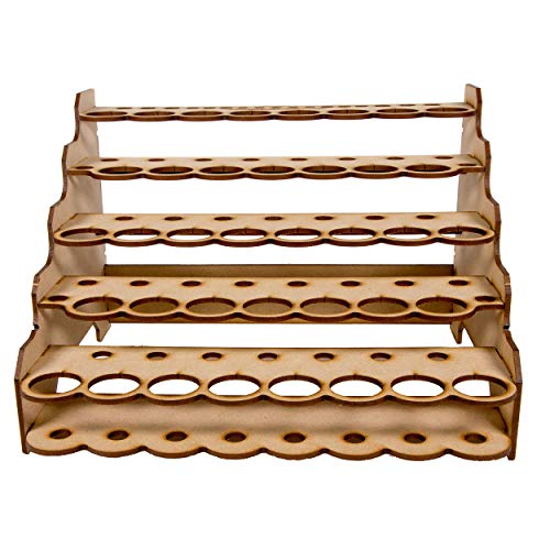 The Broken Token Modular Paint Rack w/ 26mm Holes - Multiple Organizer for Paint Bottles, Pots, and Brushes in Tiered Layout - Customize Your Pieces with Easy Organization & Access - Image 4