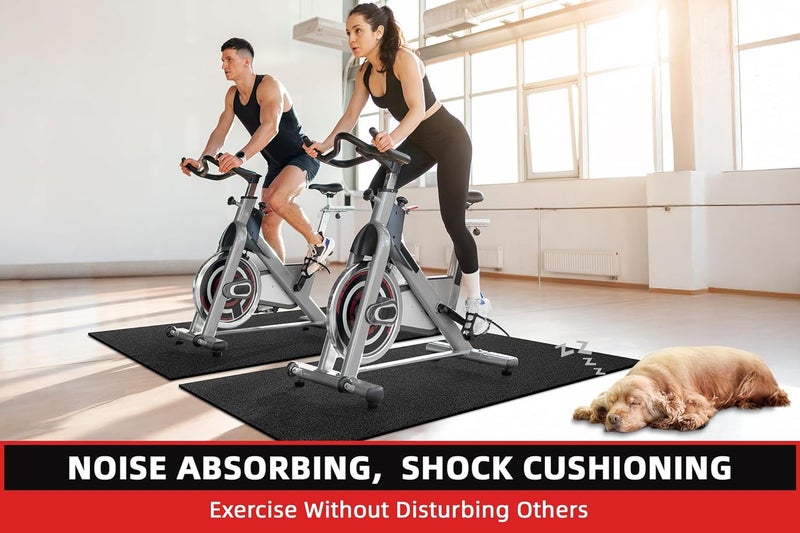 GymCope Treadmill Mat - 6mm Thick Exercise Equipment Mat for Hardwood Floors, Compatible with Peloton and Elliptical - Image 4