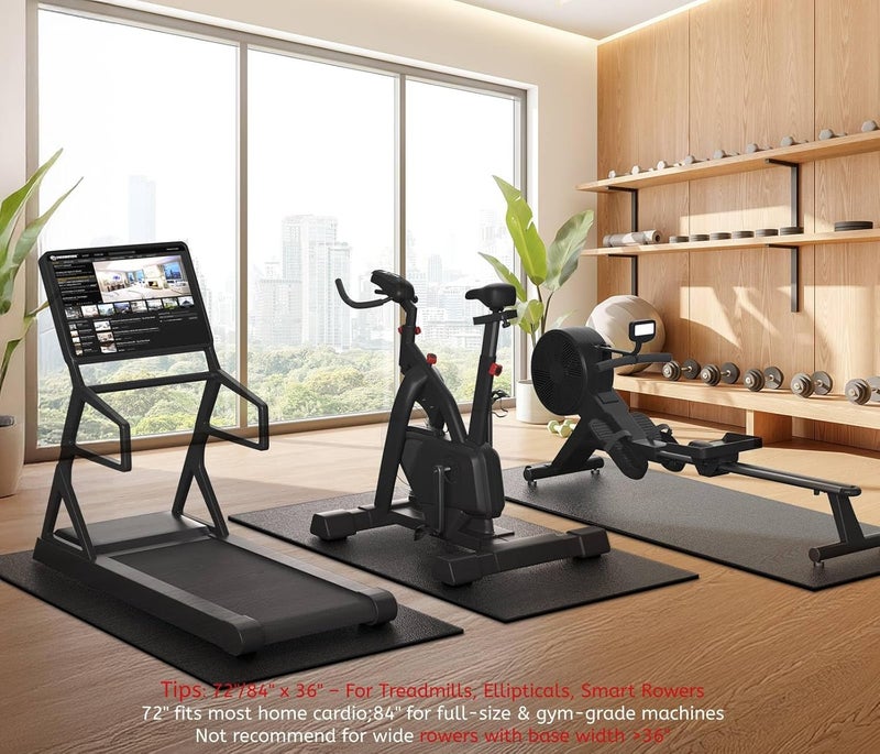GymCope Treadmill Mat - 6mm Thick Exercise Equipment Mat for Hardwood Floors, Compatible with Peloton and Elliptical - Image 3