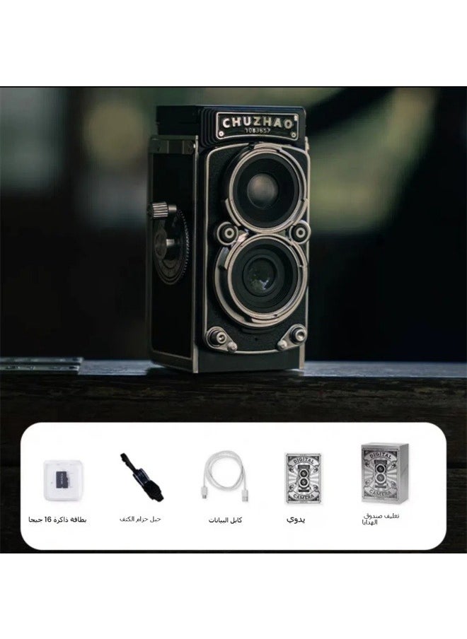 General - Simulation dual-reflex digital camera retro portable mini ccd small camera atmosphere decoration student gift - Image 1