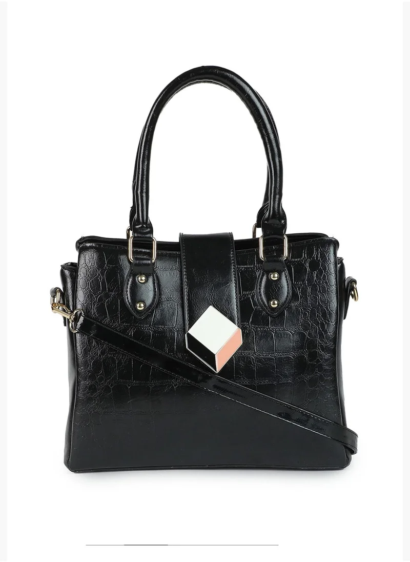 Haute Sauce Textured Hand Bag with Zip Lock