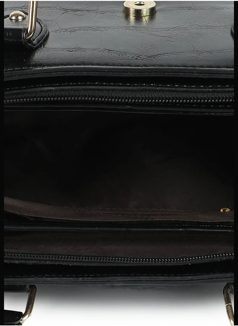 Haute Sauce Textured Hand Bag with Zip Lock