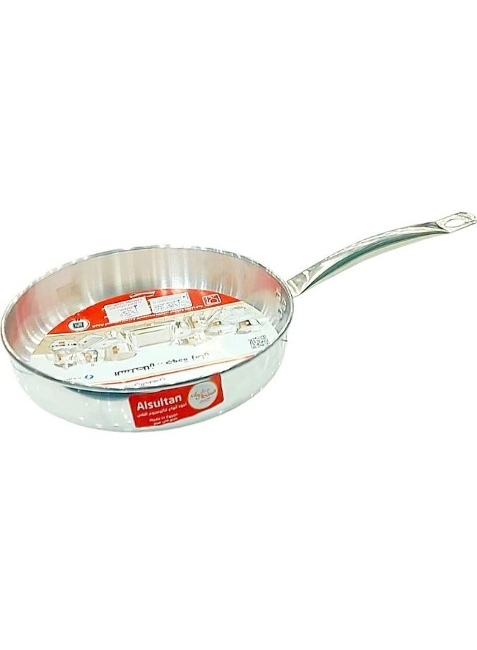 السلطان طقم طاوة مقلاة الومنيوم 5 قطعة بيد من الاستانلس 16/18/22/24/26سم - Image 3