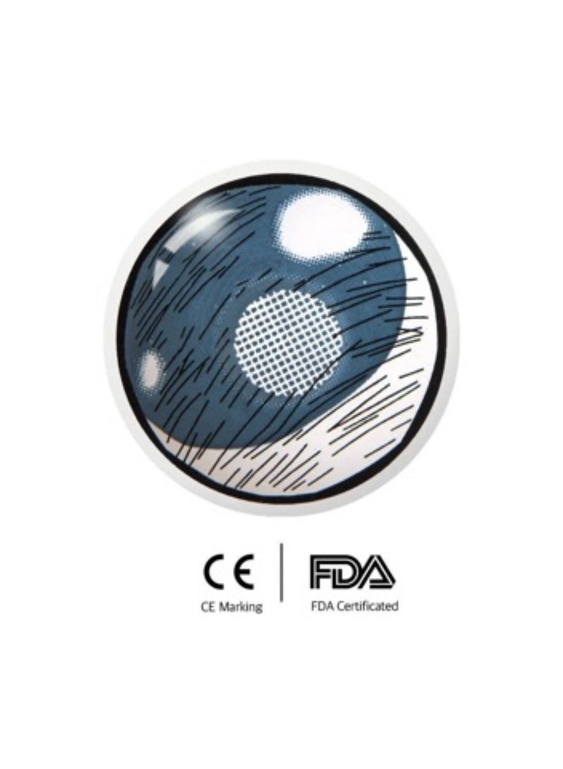 Unibling Demon Slayer Kumo Oni Yearly Colored Contact Lenses,  Unisex Cosmetic Cosplay Contact Lenses, Enlargement Collection, Light Blue, With Case - Image 4