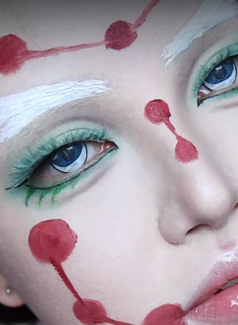 Unibling Demon Slayer Kumo Oni Yearly Colored Contact Lenses,  Unisex Cosmetic Cosplay Contact Lenses, Enlargement Collection, Light Blue, With Case - Image 2