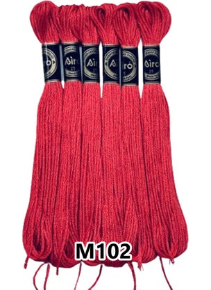 Airo Muline Etamine Cotton Embroidery Thread Thread 6 Piece Set 